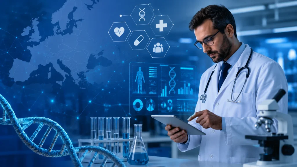 Biotecnologia e dados em saúde na Europa para médicos