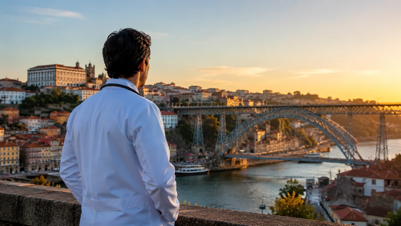 médico representando internacionalização médica em Portugal