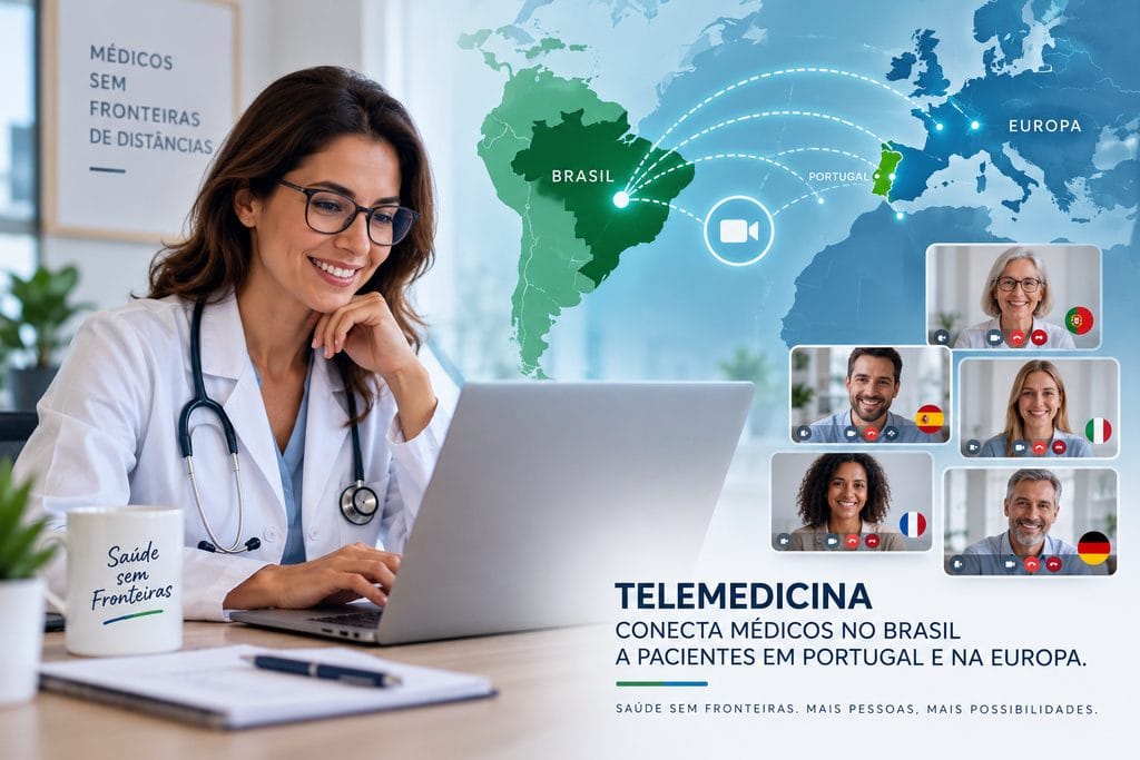 Reconhecimento Médico brasileiro em Portugal 17 Telemedicina conecta o médico brasileiro a pacientes em Portugal e na Europa